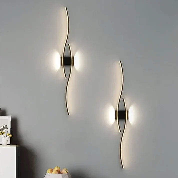 Lumivora LED Wandleuchte Wave Modernes Design 60x15cm Warmweiss - Norvielle