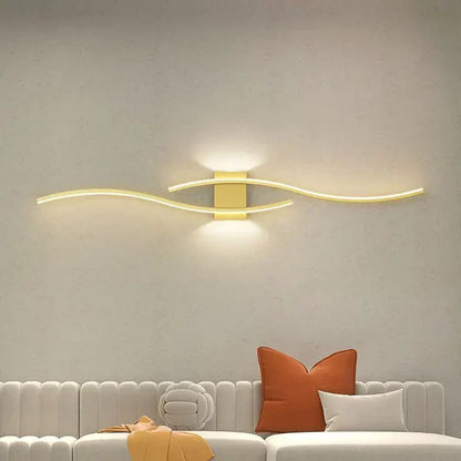 Lumivora LED Wandleuchte Wave Modernes Design 60x15cm Warmweiss