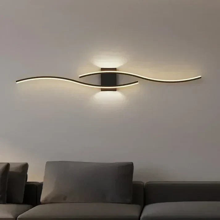 Lumivora LED Wandleuchte Wave Modernes Design 60x15cm Warmweiss