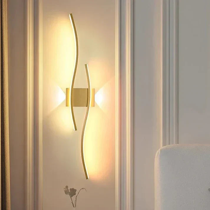 Lumivora LED Wandleuchte Wave Modernes Design 60x15cm Warmweiss