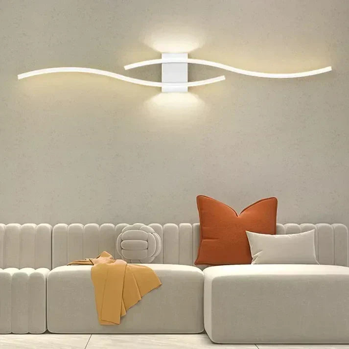 Lumivora LED Wandleuchte Wave Modernes Design 60x15cm Warmweiss