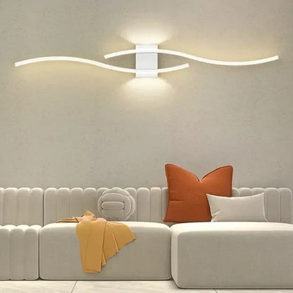 Lumivora LED Wandleuchte Wave Modernes Design 60x15cm Warmweiss