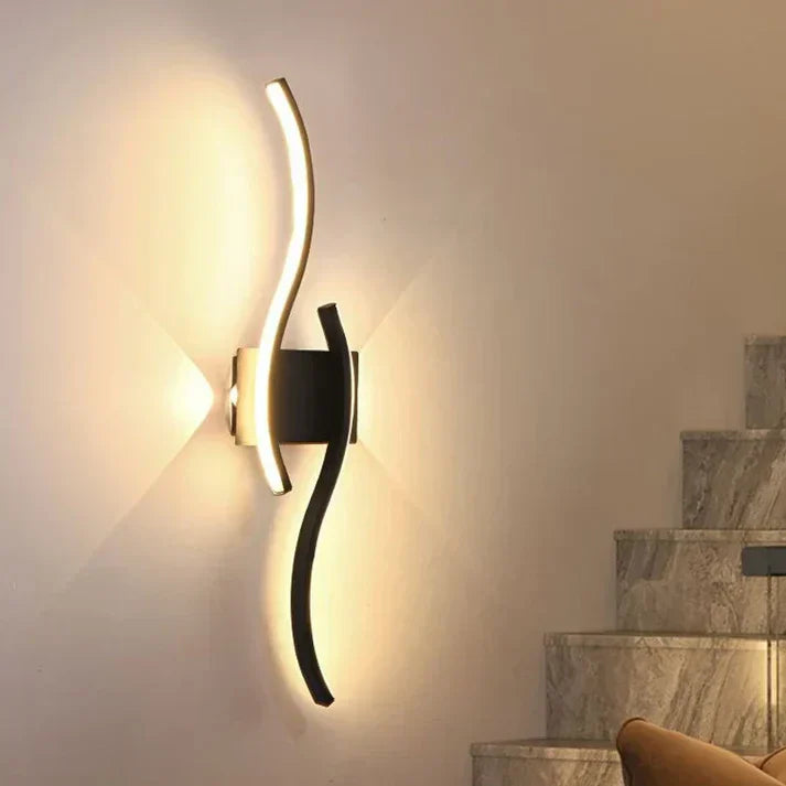 Lumivora LED Wandleuchte Wave Modernes Design 60x15cm Warmweiss