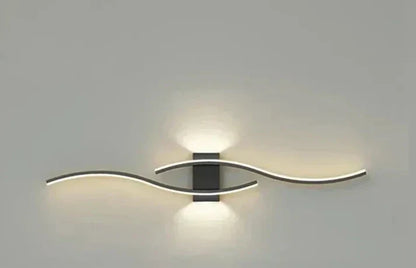 Lumivora LED Wandleuchte Wave Modernes Design 60x15cm Warmweiss