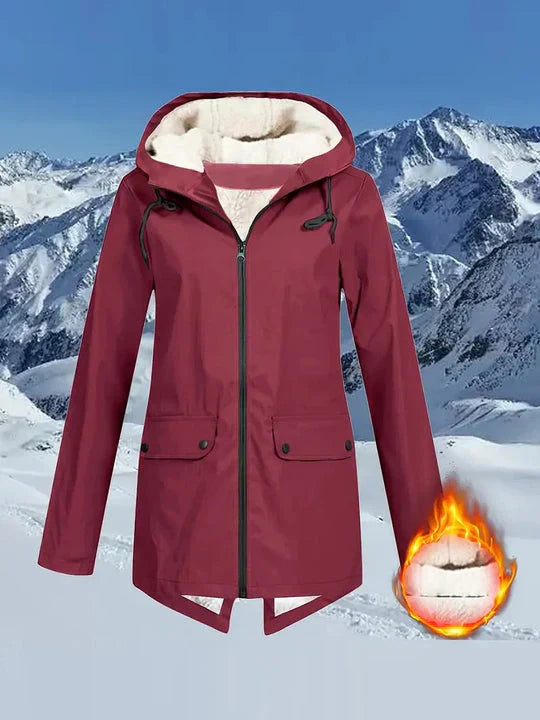 Norvielle Damen Wasserdichte Fleecejacke