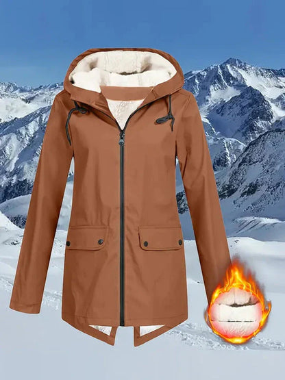 Norvielle Damen Wasserdichte Fleecejacke