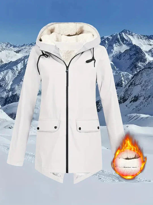 Norvielle Damen Wasserdichte Fleecejacke