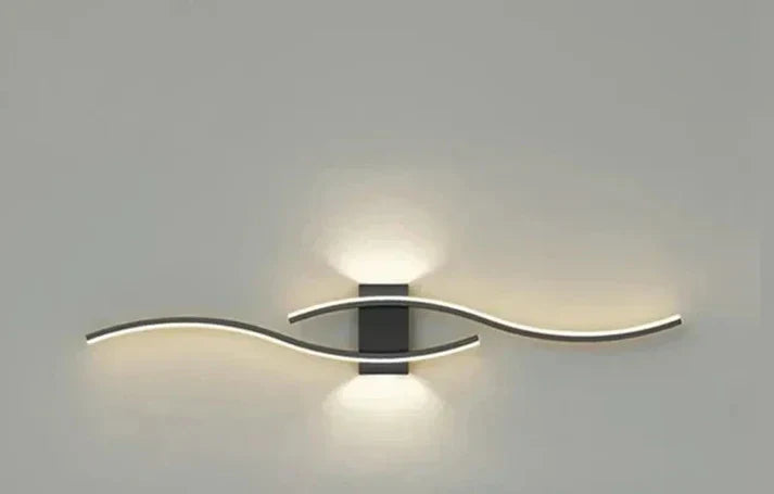 Lumivora LED Wandleuchte Wave Modernes Design 60x15cm Warmweiss