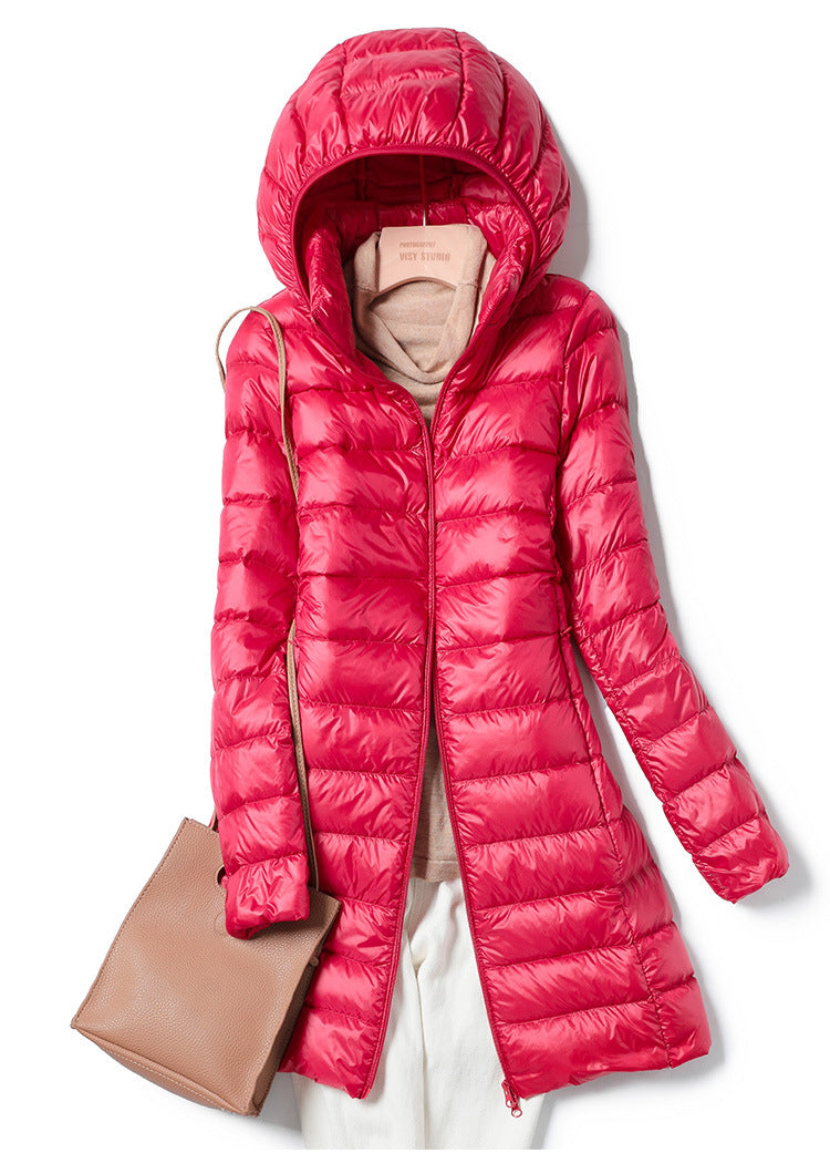 Damen Ultraleichte Lange Jacke