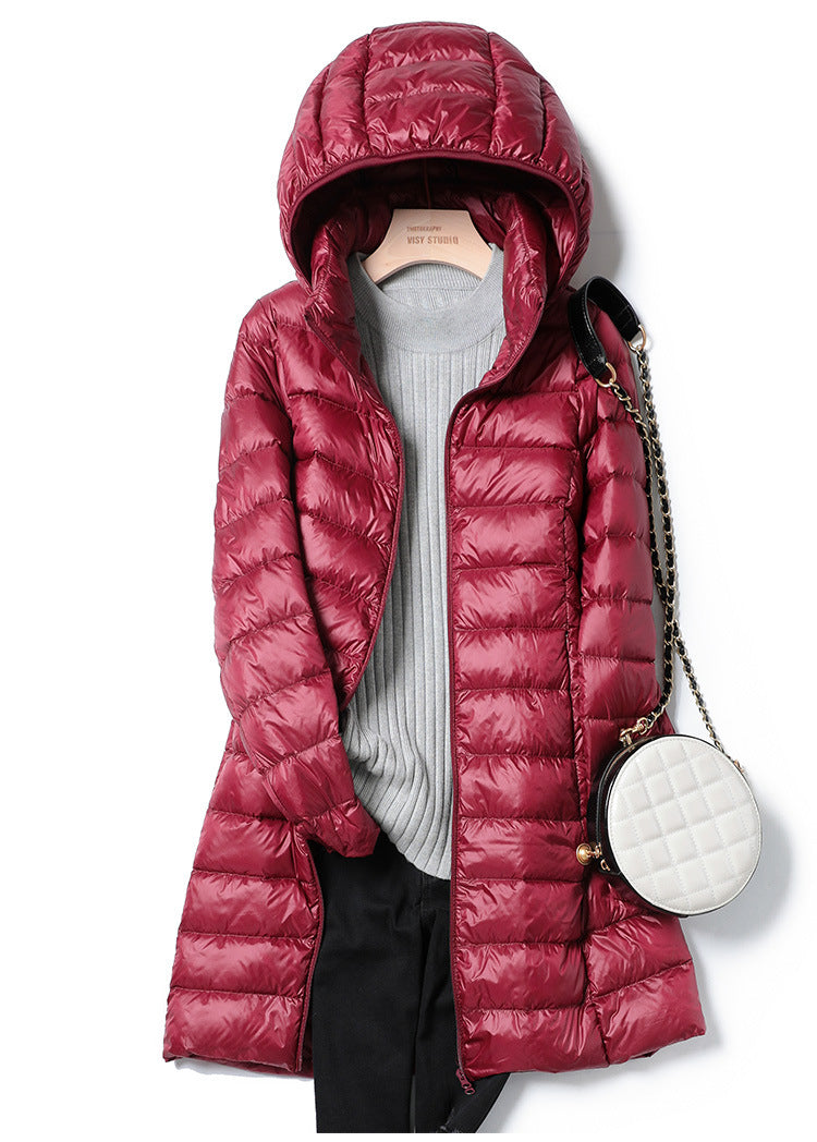 Damen Ultraleichte Lange Jacke