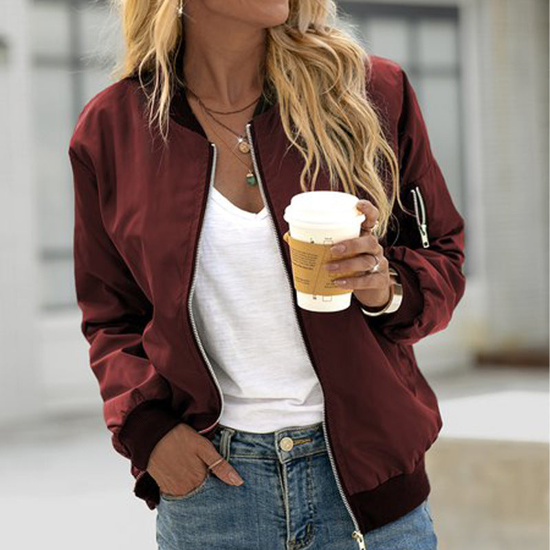 Damen Übergangsjacke Langarm Lässig