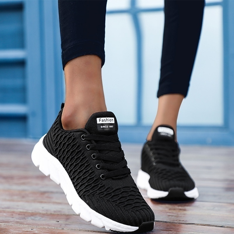 Norvielle Damen Leichte Sneaker Rutschfeste Sohle Atmungsaktiv