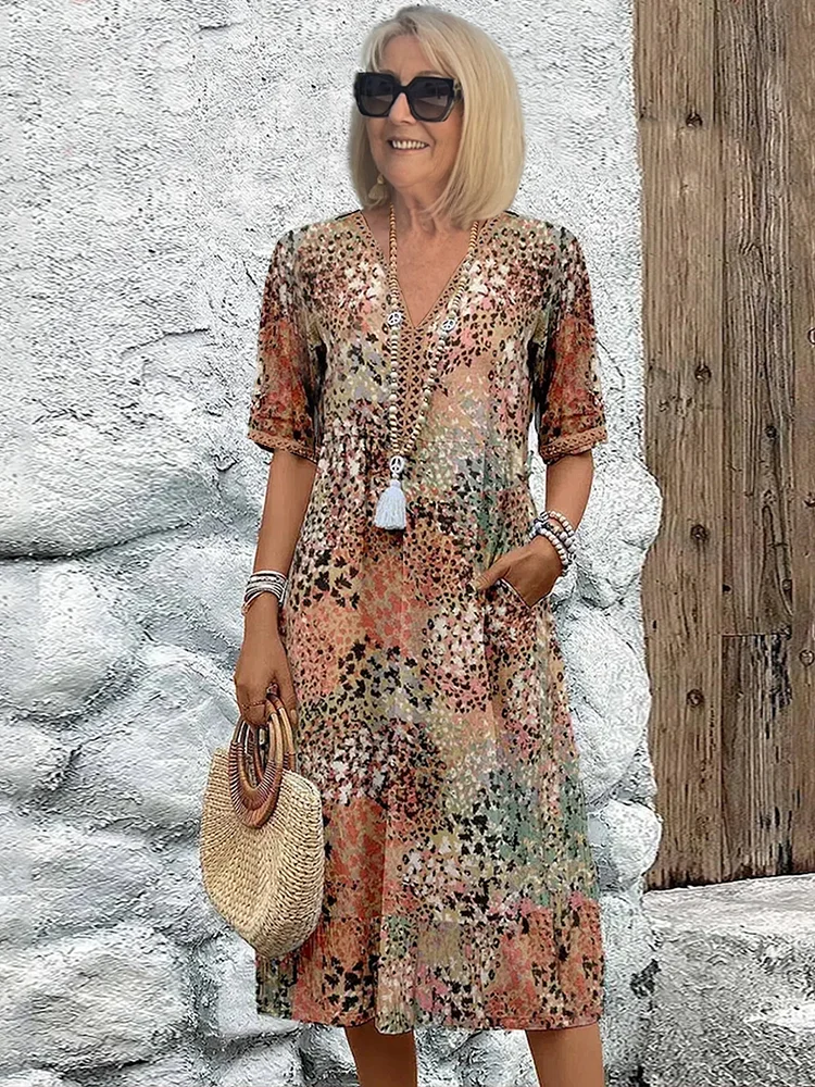 Damen Sommerkleid Leicht Elegantes Design