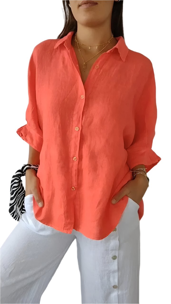 Damen Bluse Leicht Sommerlich Unifarben