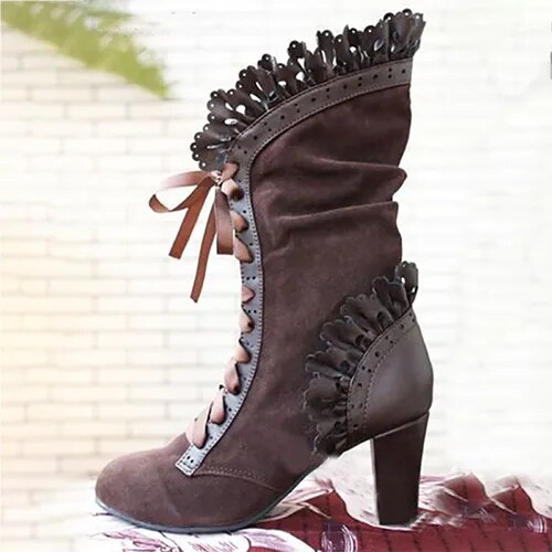 Norvielle Damen Stiefel Hochabsatz