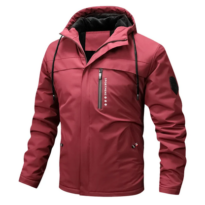 Norvielle Herrenjacke Fleece Kapuze Winddicht Wasserabweisend