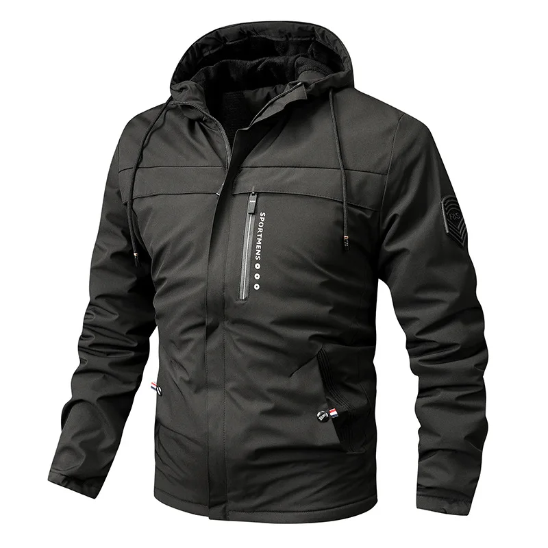 Norvielle Herrenjacke Fleece Kapuze Winddicht Wasserabweisend
