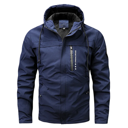 Norvielle Herrenjacke Fleece Kapuze Winddicht Wasserabweisend