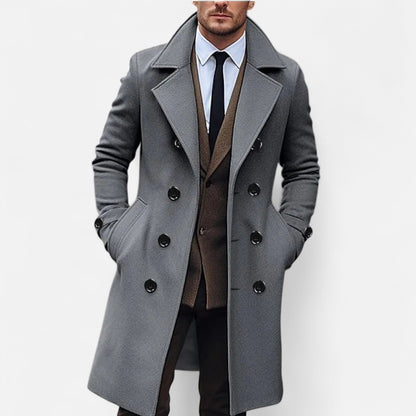 Herren Mantel Klassisches Revers Wollmix