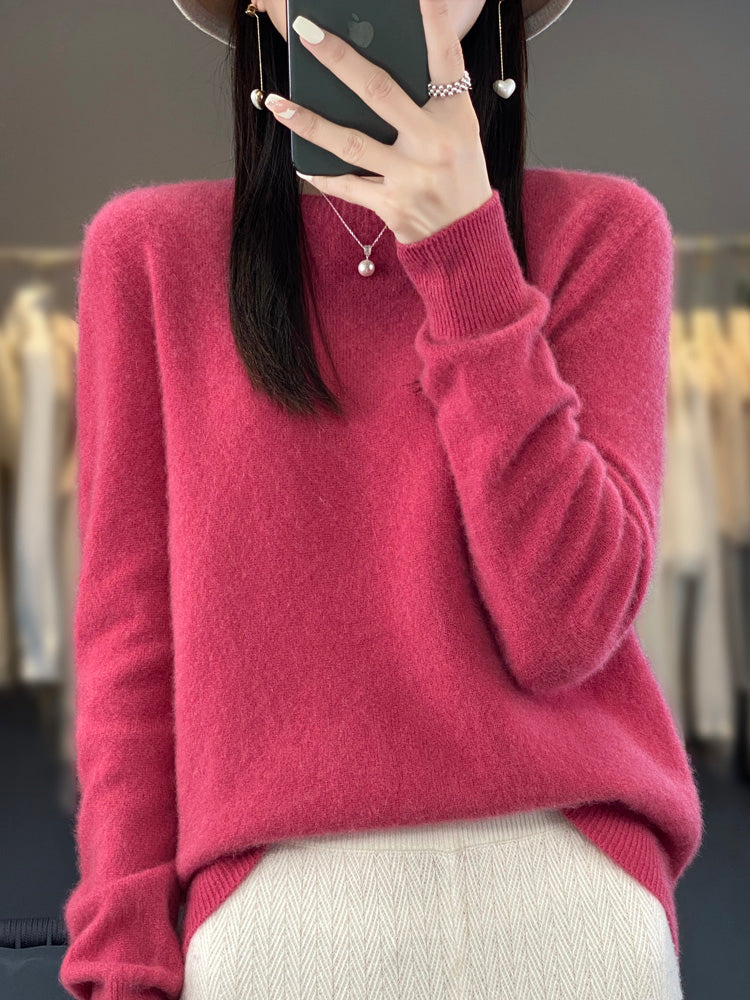 Damen Warmer Pullover Fleece für Kalte Tage