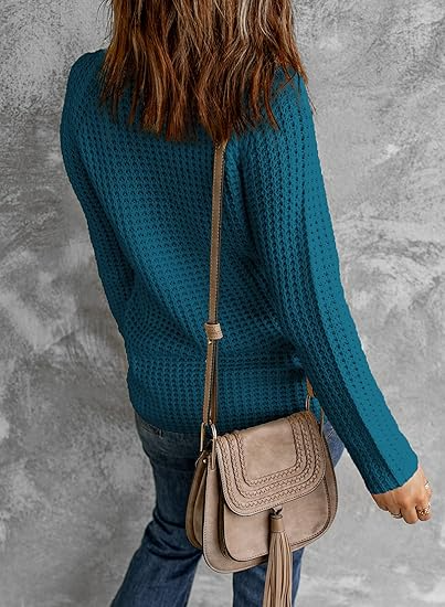 Damen Strickpullover Relaxed Fit Asymmetrisch Oversize Rollkragen