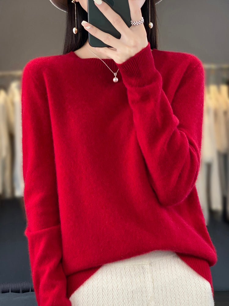 Damen Warmer Pullover Fleece für Kalte Tage