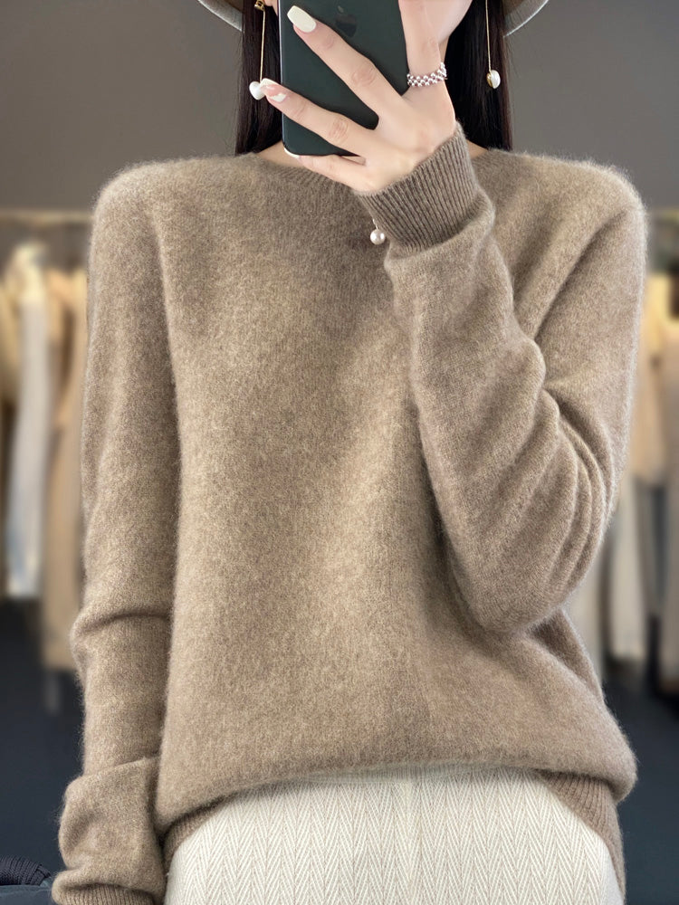 Damen Warmer Pullover Fleece für Kalte Tage