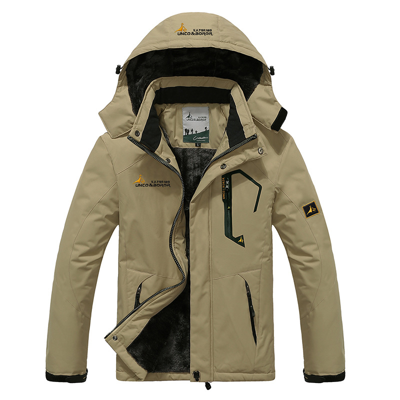 Herren Winterparka Winddicht Wasserabweisend Fleece Kapuze