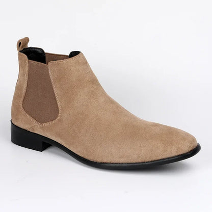 Herren Chelsea Boots Knöchelhoch Leder Schwarz - Norvielle