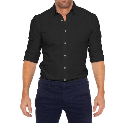 Herren Hemd Langarm Slim Fit Reißverschluss