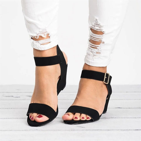 Norvielle Damen Keilsandalen Rutschfest Hoher Absatz - Norvielle