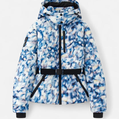 Damen Steppjacke Kapuze Tailliert Warm