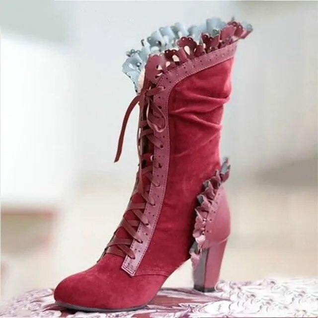 Norvielle Damen Stiefel Hochabsatz