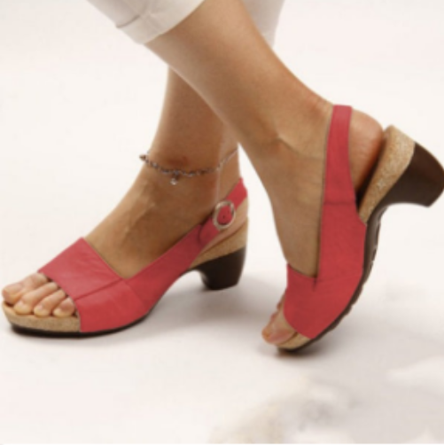 Norvielle Damen Orthopädische Sandalen Absatz Leder