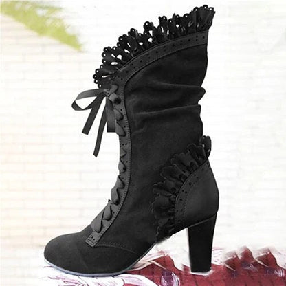 Norvielle Damen Stiefel Hochabsatz