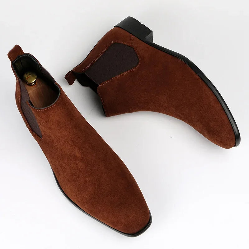 Herren Chelsea Boots Spitz Elastisch