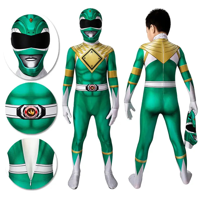 Kinder Superheld Kostüm Stretch-Polyester Jumpsuit mit Maske