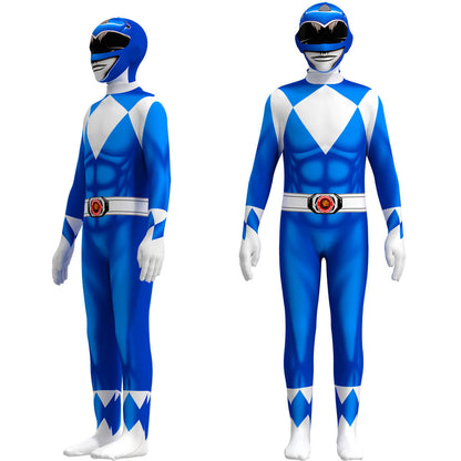 Kinder Superheld Kostüm Stretch-Polyester Jumpsuit mit Maske