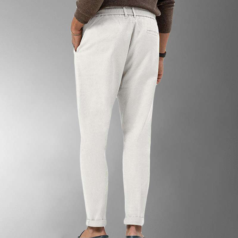 Norvielle Herren Linienhose Leicht Beige - Norvielle