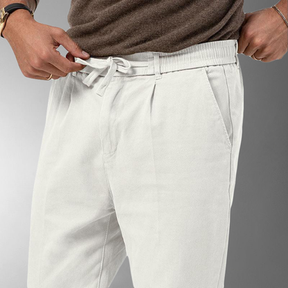 Norvielle Herren Linienhose Leicht Beige