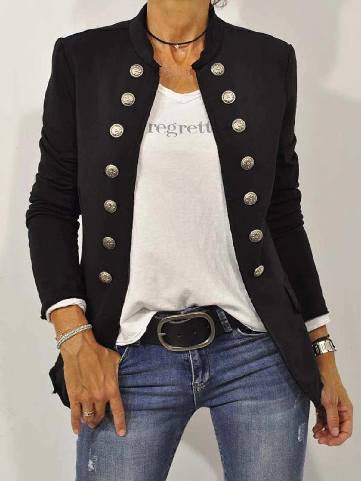 Damen Militärblazer Norvielle Schwarz - Norvielle