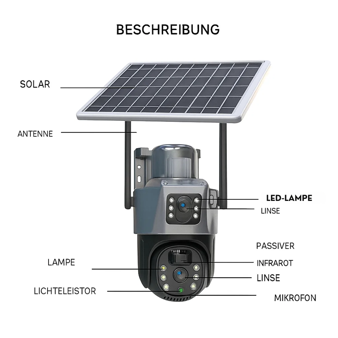 4K Überwachungskamera Solarbetrieben