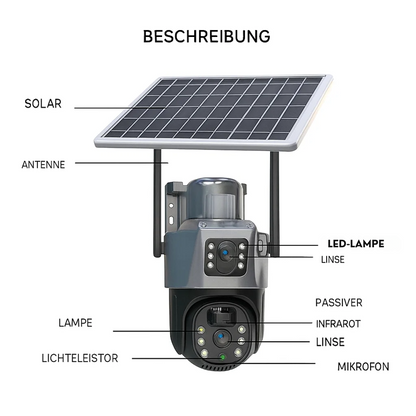 4K Überwachungskamera Solarbetrieben