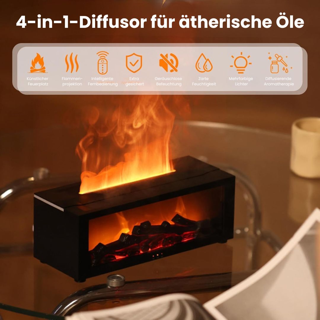 Elektrische Aroma-Lampe mit Flammeneffekt