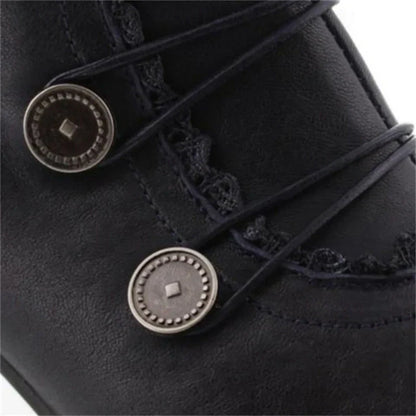 Damen Viktorianische Schnür-Stiefeletten Spitzenbesatz - Norvielle