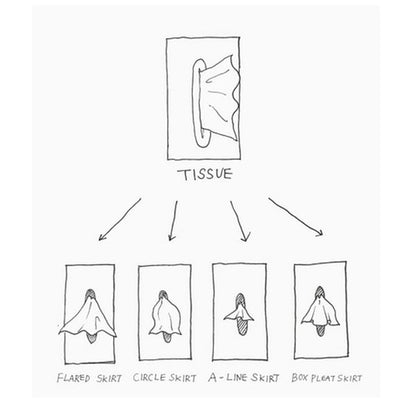 Taschentuchbox Flying Skirt Holz