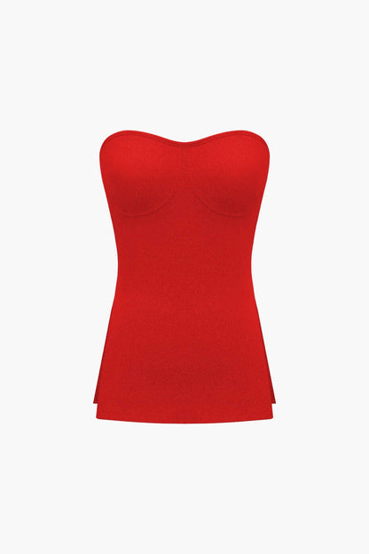 Damen Zweiteiler-Set Bustier- und Shorts Elegantes Design