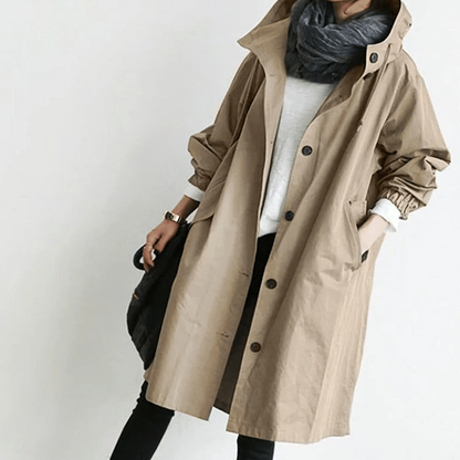 Norvielle Damen Regenjacke Wasserdicht Oversized