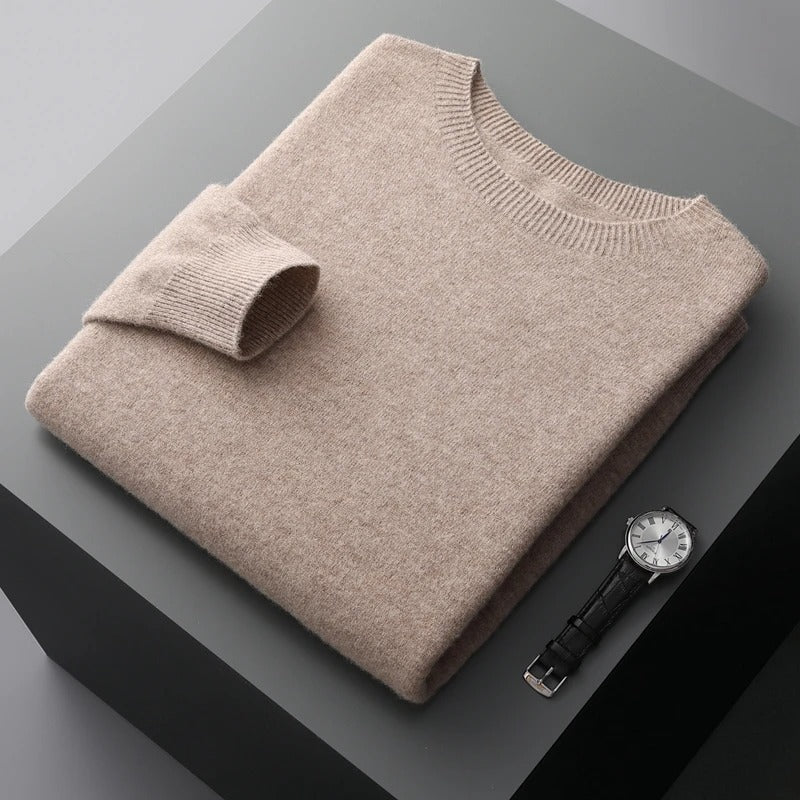 Klassischer Damen Pullover Rundhalsausschnitt Baumwolle