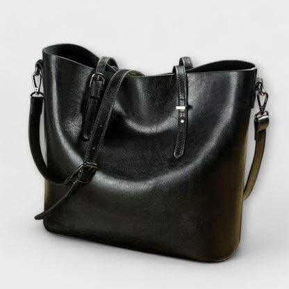 Damen Schultertasche Klassischer Stil Leder